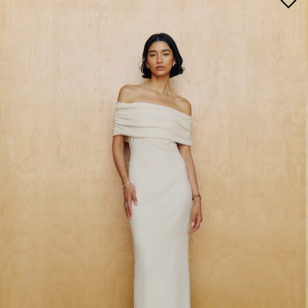 Josefina Off-Shoulder Cream knit Dress